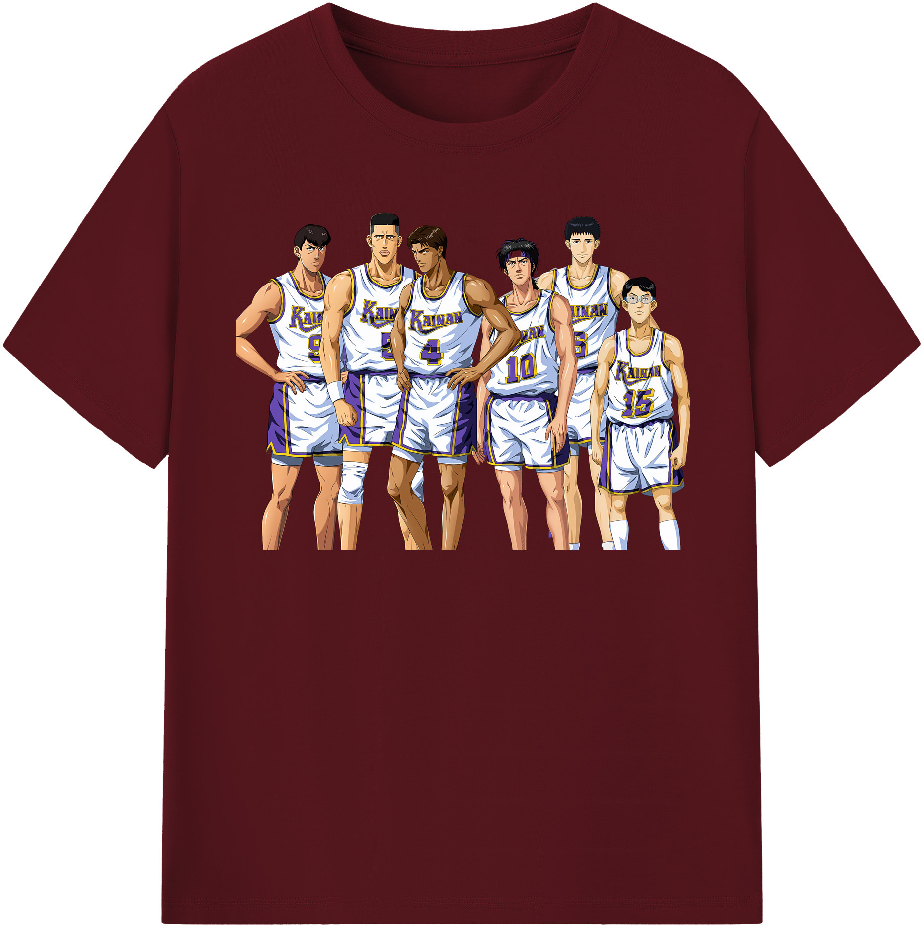 SLAM DUNK／スラムダンク 綿100％半袖Tシャツ（フロントプリント）